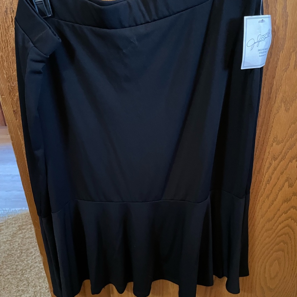 Jaclyn Smith Elegant Black A-Line Skirt